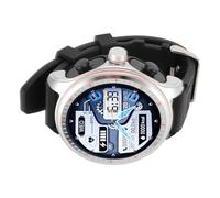 Tihebeyan 2 sur 1 SmartWatch Fitness Tracker Music Player-Armphones pour Les Modes Sportifs D'enthousiasme Sportif (Silver)