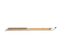 Tihebeyan Brosse à Pizza Amovible avec Gratte-ciel en Pierre de Pizza, Bambou, Brosse à Grill, Facile à Stocker et à Transporter, 215 G, 9,45 Pouces, S'adapte aux Pierres les Plus Courantes