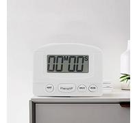 Tihebeyan Compte à Rebours Numérique, Grand écran LCD, Utilisation en Cuisine pour Régler et Lire Facilement L'heure, Matière Plastique Blanche (Minuterie XL-331 blanc)