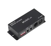 Tihebeyan DMX Decoder, Contrôleur LED RVB à 4 Canaux, Mode Musical, pour les Barres, les Hôtels, les Barres Sobres (4A par canal)