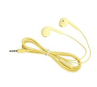 Tihebeyan Écouteurs Filaires 3.5mm, Casque de Musique HiFi pour Téléphone Portable, écouteurs de Sport Ergonomiques avec Commande Filaire, Matériau ABS Durable (Yellow)