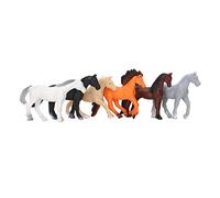 Tihebeyan Figures Vives de Chevaux Qui sont Falsifiées, 6 Morceaux de Jouets de Modélisation de Chevaux pour L'interaction Enfant, Matière Plastique