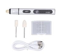 Tihebeyan Mini Stylo Broyeur, Outil électrique Rotatif Rechargeable sans Fil avec 3 Vitesses pour Sculpter, Polir, Nettoyer, Couper les Ongles - 6 Accessoires Inclus