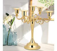 Tihebeyan Pneus RC pour Voiture Tout-Terrain à échelle 1/10, 4 Roues Plaquées Noires à 5 Rayons, Conception de Simulation Réaliste, Jante en Fibre de Carbone, Ensemble de Remplacement Complet, (Gold)