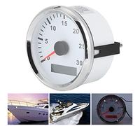 Tihebeyan Tachymètre Tachomètre Rouge IP67 avec écran LCD pour Un écran RPM Précis (Couverture argentée en Cadran Blanc)