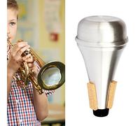 Tihebeyan Trumpolet en Alliage en Aluminium Muet pour la Réduction du Bruit, Un Design Petit et Léger, Idéal pour Les écrans de Musique, Couleur Argentée Silencieuse pour Les Instruments de Trompette