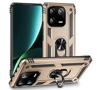 TiHen Compatible avec Coque Xiaomi 13 Pro avec Aimant Anneau Support, 360°Double Couche Renforcée Défense Bumper Antichoc Armure Housse Etui avec Protection écran-Or