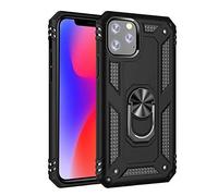TiHen Coque iPhone 11 Pro Max avec Aimant Anneau Support, 360° Double Couche Renforcée Défense Bumper Antichoc Armure Housse Etui avec Protection écran pour iPhone 11 Pro Max, Noir