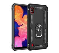 TiHen Coque Samsung Galaxy A10 avec Aimant Anneau Support, 360° Double Couche Renforcée Défense Bumper Antichoc Armure Housse Etui avec Protection écran pour Samsung Galaxy A10, Noir