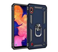TiHen Coque Samsung Galaxy A10 avec Aimant Anneau Support, 360° Double Couche Renforcée Défense Bumper Antichoc Armure Housse Etui avec Protection écran pour Samsung Galaxy A10, Bleu