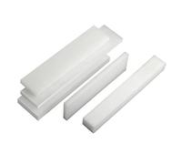 TIHONORI Bande Plate en Nylon Blanc 1 m de Longueur, 8 mm d'épaisseur, Barre en Plastique Solide de 10 à 50 mm de Large pour Usage Industriel, usinage, Planche à découper et pièces mécaniques,15mm