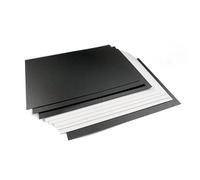 TIHONORI Feuille en Plastique PP Noir Mat 500 mm x 500 mm, épaisseur 0,3 mm à 5 mm, Feuille PVC Rigide pour Bricolage, modélisme, Usage Industriel, 1 pièce,1mm