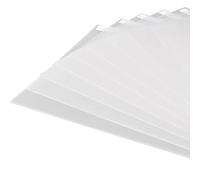 TIHONORI Feuille Rigide en PVC givré Recto-Verso de 21 cm × 14,8 cm, Planche en Plastique PP Semi-Transparente de 0,3 mm à 3 mm d'épaisseur pour Bricolage, Fabrication de modèles, 10 pièces,1mm