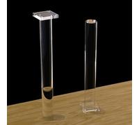 TIHONORI Installation Manuelle DIY de Pieds de Meubles en Acrylique Haute Transparence adaptés aux Tables à Manger, Tables Basses et comptoirs de Bar avec Quatre vis,8cm*70cm
