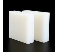 TIHONORI Paquet de 2 Coussinets en Silicone Blanc 100 mm x 100 mm d'épaisseur 1 mm à 10 mm Coussinets en Caoutchouc antidérapants Absorbant Les Chocs pour Meubles, Machines, électronique,3mm