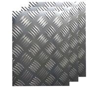 TIHONORI Plaque en Aluminium Diamant - Tôle Antidérapante en Aluminium, Plaque Tôle Résistante pour Sols, Automobiles et Projets DIY,3 Pcs 200mm*200mm*2.0mm