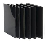 TIHONORI Plaque Polypropylène Noire 15mm - Panneau Plastique Renforcé pour Socles Techniques, Ateliers, Cloisons de Structure,20×50cm