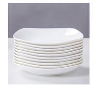 Tiiiopkvvv Assiette à dîner 10 pièces Assiettes à dîner de cuisine Ensemble de vaisselle pour les plats, assiettes à apéritif, plats à salade et à dessert, passe au four micro-ondes et au