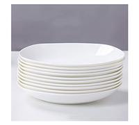 Tiiiopkvvv Assiette à dîner 10 pièces Assiettes à dîner de cuisine Ensemble de vaisselle pour les plats, assiettes à apéritif, plats à salade et à dessert, passe au four micro-ondes et au