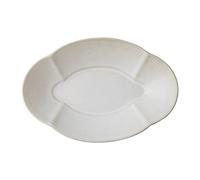 Tiiiopkvvv Assiette à dîner faite à la main - 22,9 cm - Assiette ovale rétro - Blanc