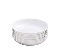 Tiiiopkvvv Assiette à dîner ronde en céramique ensemble de 7 pouces La salade pâtes nouilles dessert et apéritif assiettes passe au micro-ondes et au lave-vaisselle Ensemble de vaisselle (lot de 10