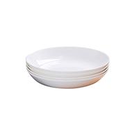 Tiiiopkvvv Assiettes à dîner en céramique ensemble de 4 assiettes rondes de 17,8 cm pour salade, pâtes, nouilles, dessert et apéritif, passe au four micro-ondes et au lave-vaisselle, assiette de