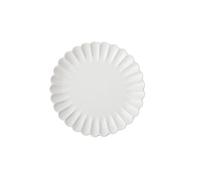 Tiiiopkvvv Assiettes plates de 20,3 cm, ensemble de vaisselle en céramique en forme de chrysanthème pour salade, pâtes, plats à dessert et assiettes d'apéritif. Passe au four à micro-ondes et au