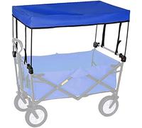 Tiiiopkvvv Auvent de chariot pliable extérieur poussée à la main portable chariot accessoires - Auvent adapté pour les loisirs, le camping, le pique-nique, la plage, la pêche (couleur : A) (bleu)