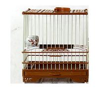 Tiiiopkvvv avec housse cage en plastique petits oiseaux suspendus coquillages nid d'oie nichoir à oiseaux cage perroquet maison extérieur cage perchoirs à oiseaux (couleur : marron)