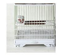 Tiiiopkvvv avec housse cage en plastique petits oiseaux suspendus coquillages nid d'oie nichoir à oiseaux cage perroquet maison extérieur cage perchoirs à oiseaux (couleur : marron) (or)