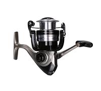 Tiiiopkvvv Bobine de pêche à bascule interchangeable en acier inoxydable, design anti-inverse, convient pour les débutants et les amateurs de pêche (couleur : noir + argent) 2500 Series