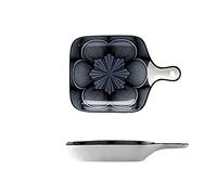 Tiiiopkvvv Bol à salade créatif en céramique à poignée unique, bol à dessert pour la maison, bol à salade, bol de riz au four, bol à riz cuit au four (couleur : 7) (8)