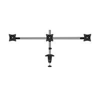 Tiiiopkvvv Bras de moniteur triple support de moniteur de 15 à 27 pouces en alliage d'aluminium Support de bureau Bras de montage réglable pour moniteur avec VESA 75/100 mm Peut supporter jusqu'à 10