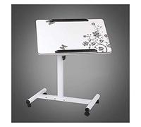 Tiiiopkvvv Bureau d'ordinateur portable, tables de lit avec soulèvement domestique, canapé de chevet portable, table à dessin simple, bureau d'ordinateur portable pour salon, lit (blanc)