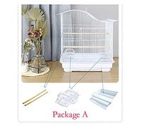 Tiiiopkvvv Cage à oiseaux avec plateau de nettoyage de type tiroir Cage pour perroquet Perle Oiseau de compagnie Cage ornementale Cage d'élevage Perchoirs pour oiseaux (couleur : laiton) (laiton)