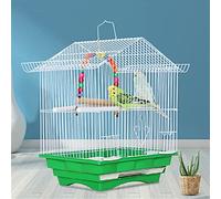 Tiiiopkvvv Cage à oiseaux de luxe haut de gamme pour perroquet petite et moyenne cage à oiseaux moderne simple maison cage à oiseaux cage d'élevage perchoirs pour oiseaux (couleur : 1) (laiton)
