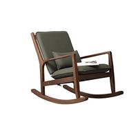 Tiiiopkvvv Canapé à bascule en noyer noir pour balcon, maison, loisirs, chambre à coucher, moderne, minimaliste, inclinable en bois massif