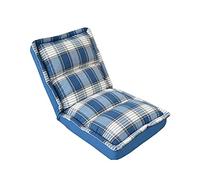 Tiiiopkvvv Canapé paresseux réglable en maille - Chaise de sol rembourrée - Soutien dorsal rembourré - Polyvalent (couleur : rouge - Taille : S - 108 x 45 x 18 cm) (Bleu L)