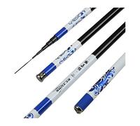 Tiiiopkvvv Canne à pêche Canne à pêche à haute teneur en fibre de carbone télescopique Power Hand Pole Canne à pêche 3.6M-7.2M Canne d'alimentation en eau douce Portable Articles de pêche Combos de