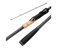 Tiiiopkvvv Canne à pêche Canne à pêche en carbone 1,8 m Leurre de voyage Baitcasting M Power Leurre Wt.4-18g Canne à pêche Canne à pêche Équipement de pêche (canne noire 1,8 m)