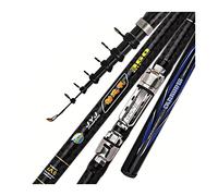 Tiiiopkvvv Canne à pêche de voyage Canne à pêche télescopique en carbone Rock Canne à pêche 2,7 ~ 6,3 m H Power Carp Feeder Rod Hand Pole Outils de pêche Combos de pêche (couleur : gris, taille : 4,5