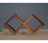 Tiiiopkvvv Casier à vin casier à vin pliable porte-vin en bois support de stockage de vin présentoir porte-bouteille de vin domestique (couleur : 4) (2)