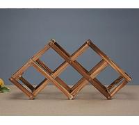 Tiiiopkvvv Casier à vin casier à vin pliable porte-vin en bois support de stockage de vin présentoir porte-bouteille de vin domestique (couleur : 4) (4)