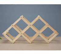 Tiiiopkvvv Casier à vin casier à vin pliable porte-vin en bois support de stockage de vin présentoir porte-bouteille de vin domestique (couleur : 4) (3)