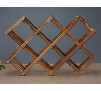 Tiiiopkvvv Casier à vin casier à vin pliable porte-vin en bois support de stockage de vin présentoir porte-bouteille de vin domestique (couleur : 4) (6)