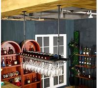 Tiiiopkvvv Casier à vin de style américain casier à vin rouge industriel porte-verre à vin suspendu à vent loft verre à vin rouge e porte-gobelet à vin à l'envers support de rangement facile à