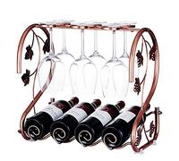 Tiiiopkvvv Casier à vin de style européen créatif pour la maison, armoire à vin, décoration ornements, grand porte-verres à vin, porte-bouteille de vin à l'envers
