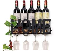 Tiiiopkvvv Casier à vin de style européen rétro en fer forgé, porte-bouteille de vin à suspendre au mur, salon, restaurant, bar, comptoir de bar, armoire à vin, porte-bouteille de vin créatif