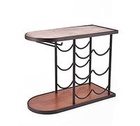 Tiiiopkvvv Casier à vin rétro empilable porte-gobelet multifonctionnel cuisine bar présentoir verre à vin étagère de rangement décoration de la maison porte-bouteille de vin (couleur : 6 bouteilles