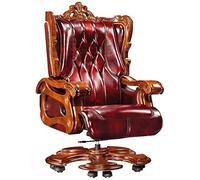 Tiiiopkvvv Chaise de bureau | Dossier haut ergonomique Support lombaire en cuir reconstitué Chaise de direction inclinable à 360 degrés Hauteur d'assise réglable